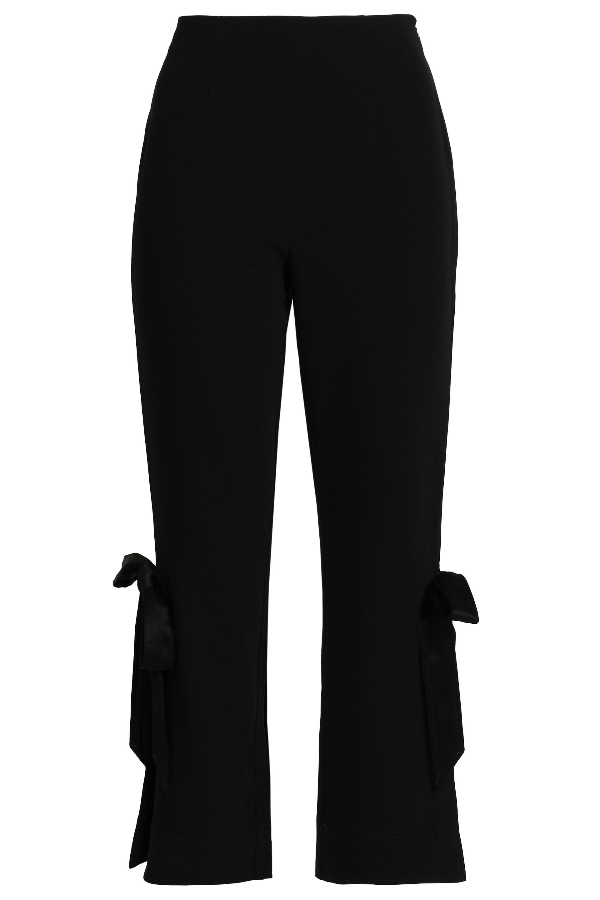 Cinq À Sept Synthetic Lou Bow-embellished Stretch-crepe Straight-leg ...