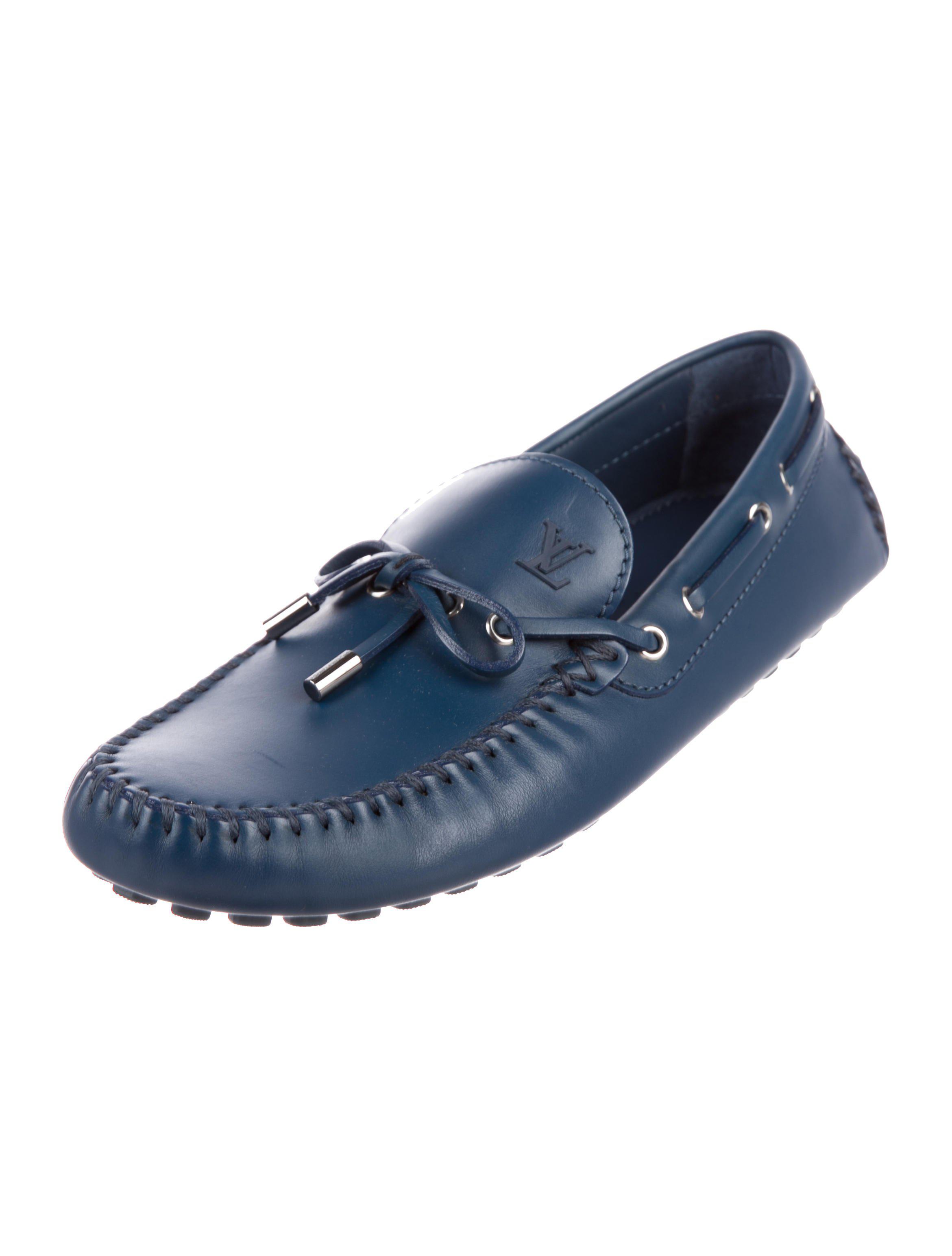 Lyst - Louis Vuitton Arizona Driving Loafers W/ Tags in Blue for Men