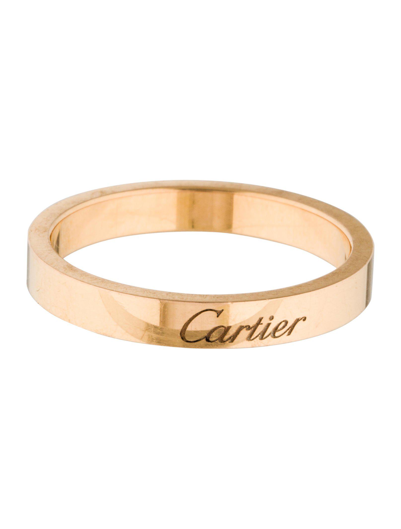Lyst - Cartier Engraved Wedding Band Rose in Metallic