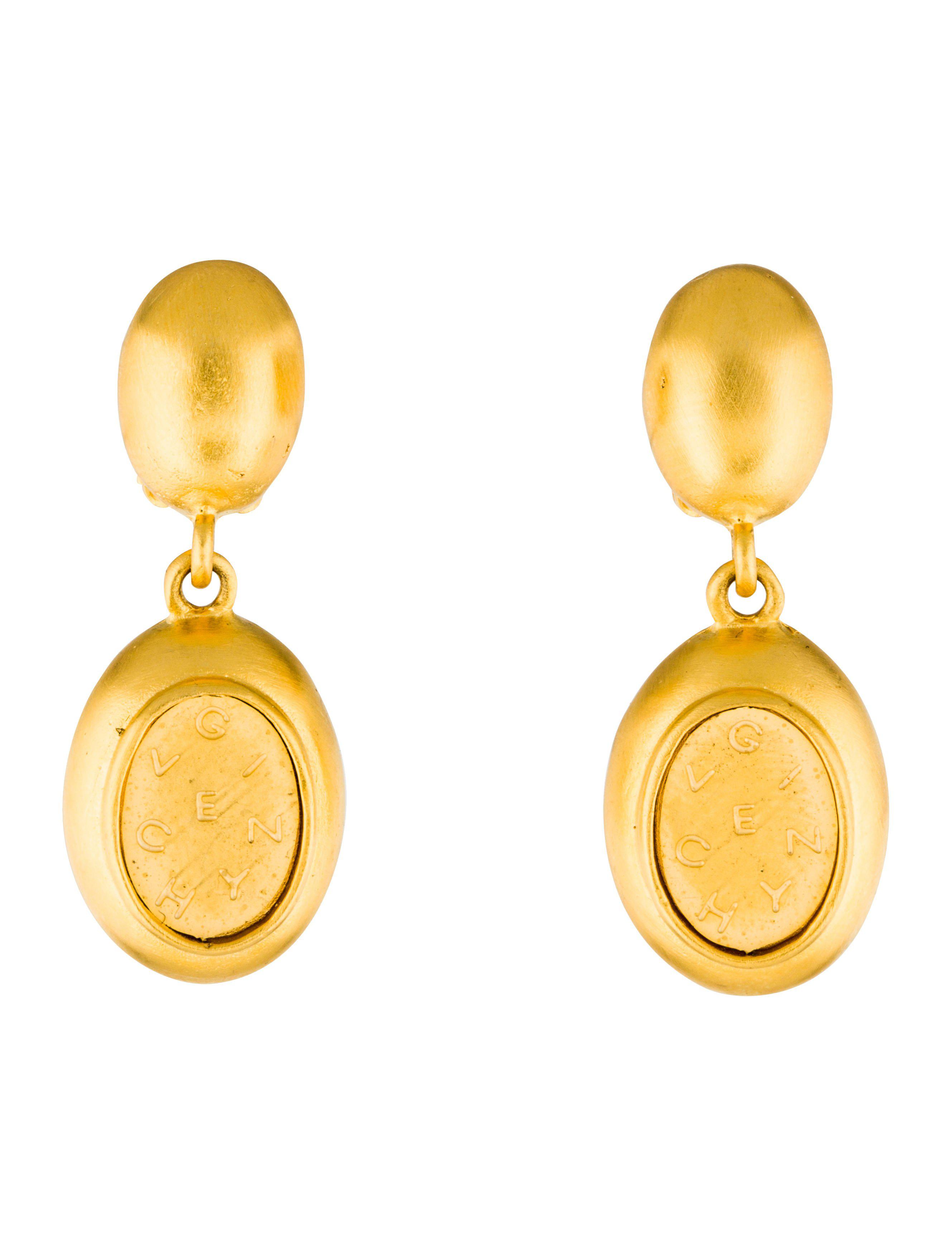 Lyst Givenchy Drop Earrings Gold In Metallic Gallery