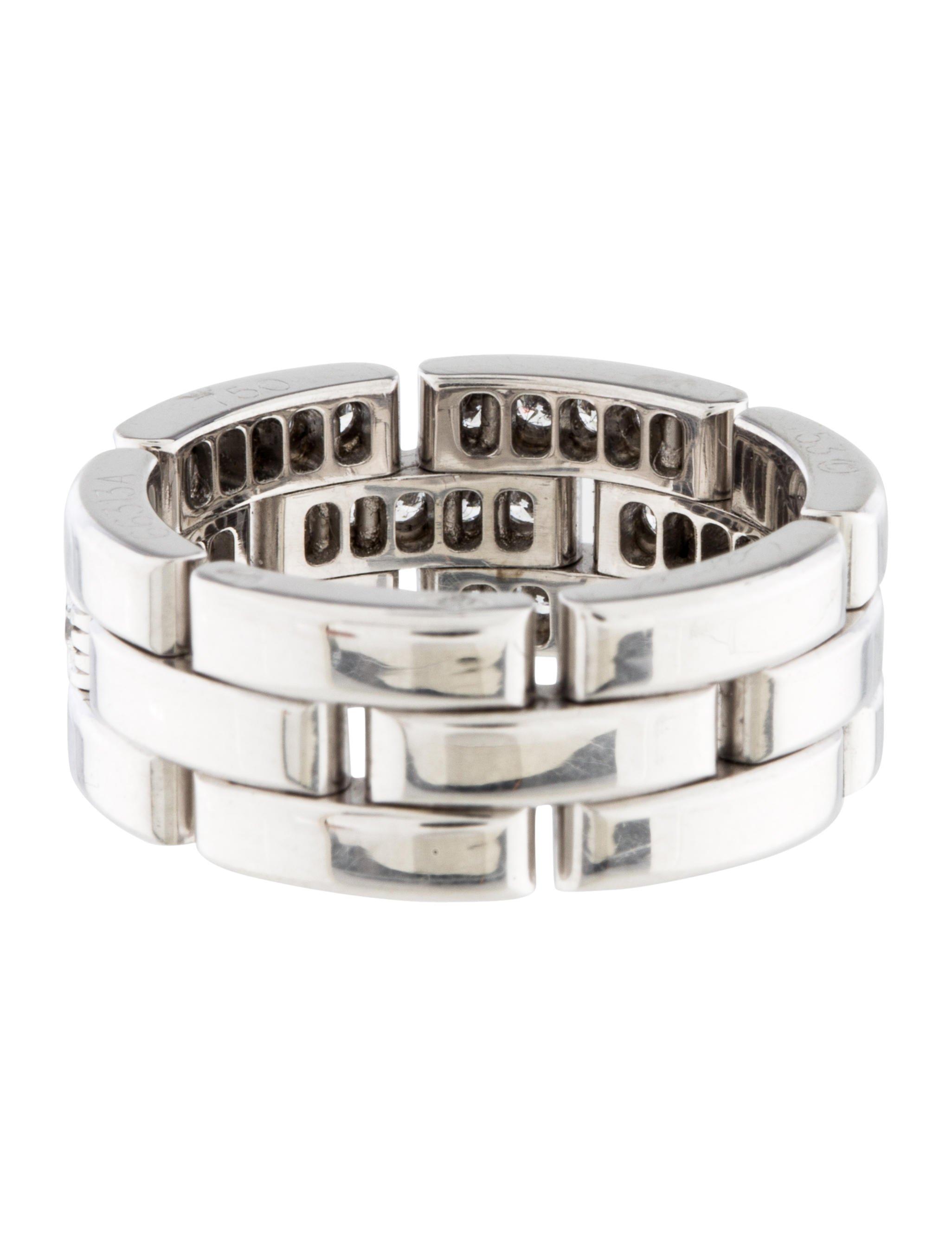 Cartier Diamond Maillon Panthère Ring White in Metallic | Lyst