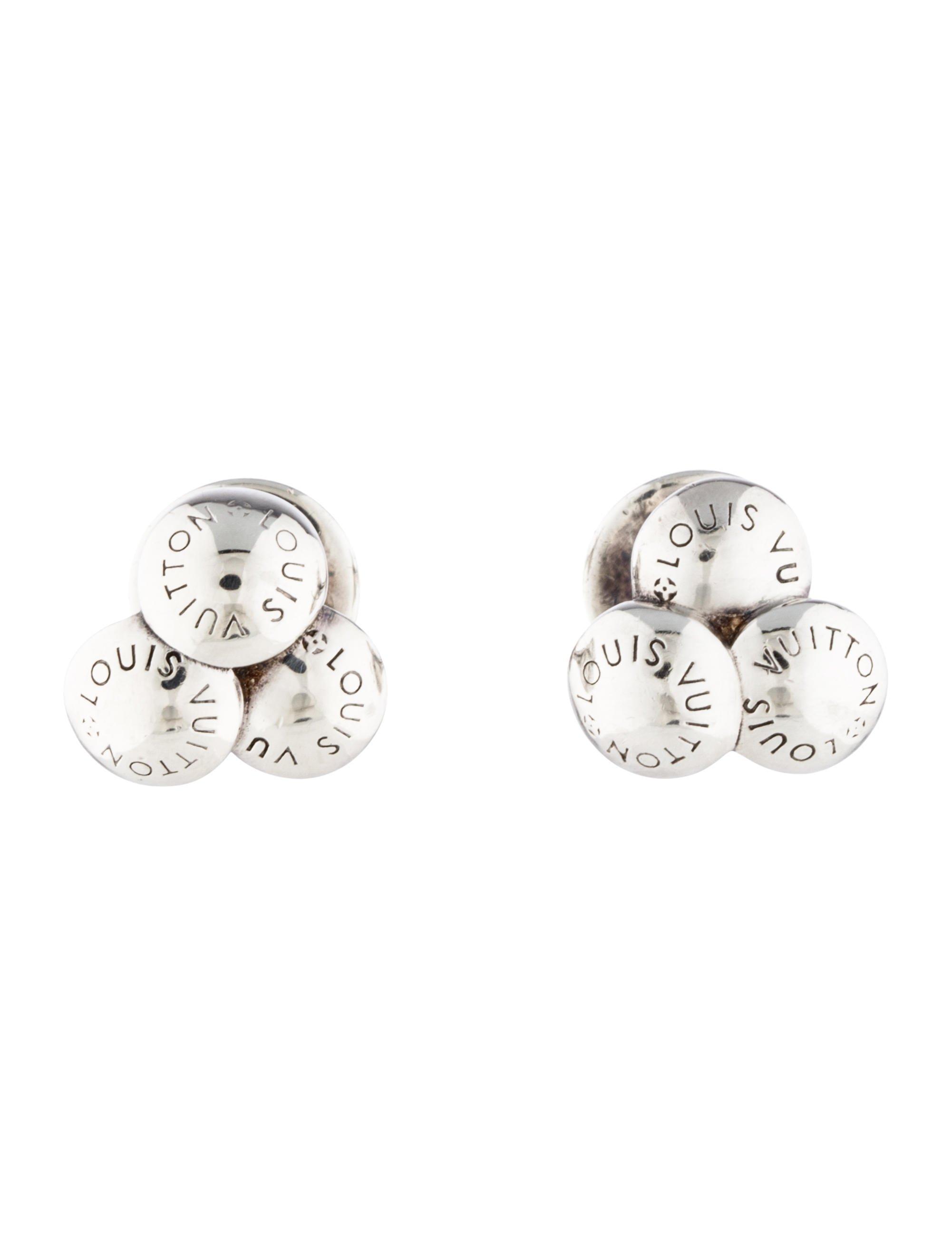 Louis vuitton Logo Cufflinks Silver in Metallic for Men | Lyst