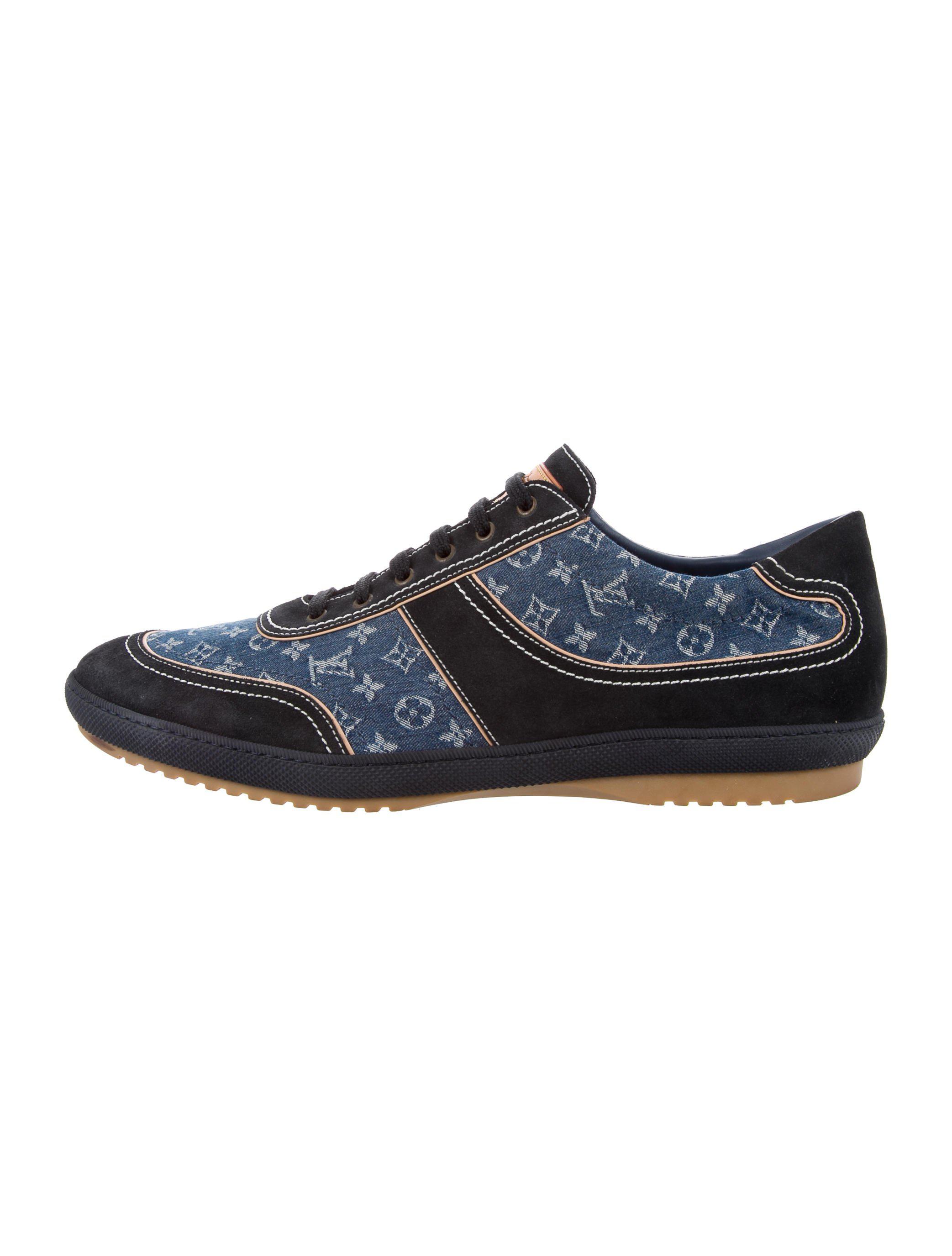 Lyst - Louis Vuitton Monogram Denim Sneakers in Blue for Men