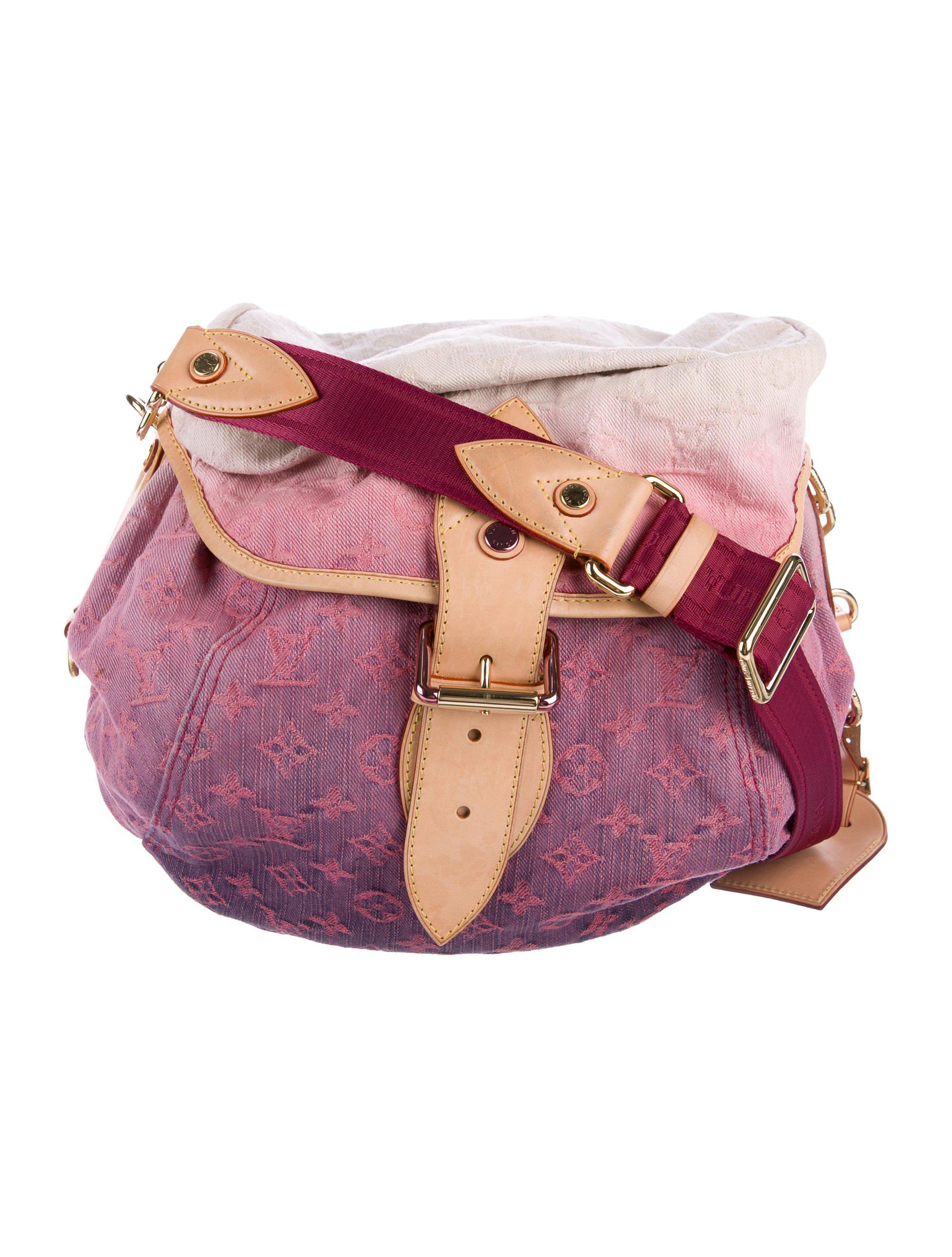 Sold at Auction: Louis Vuitton, Pink Louis Vuitton Monogram Denim bag