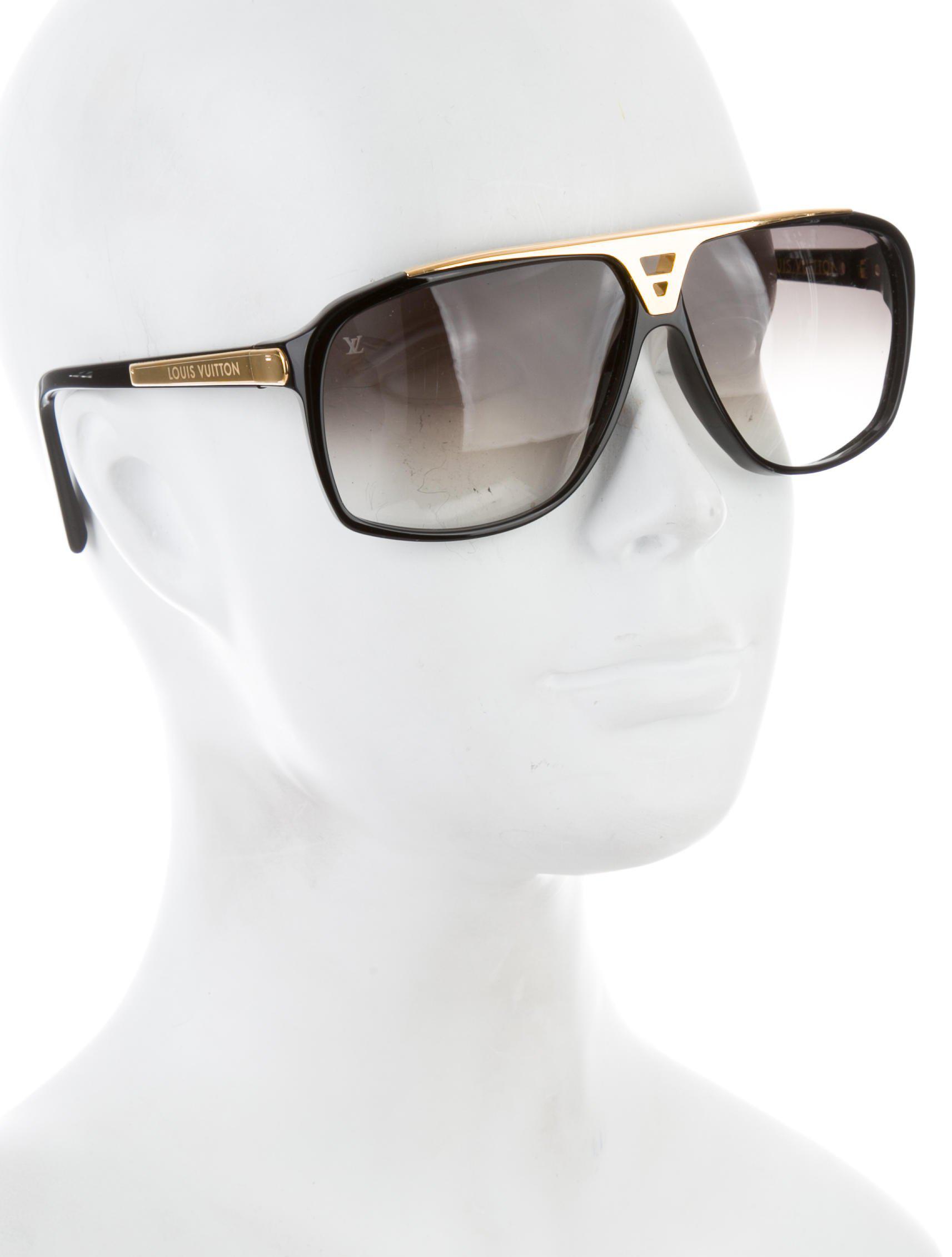 Lyst - Louis Vuitton Evidence Aviator Sunglasses Black in Metallic