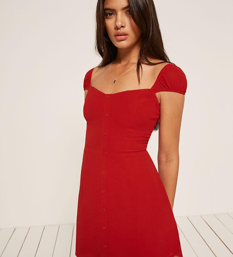 reformation red dress reformation red dress