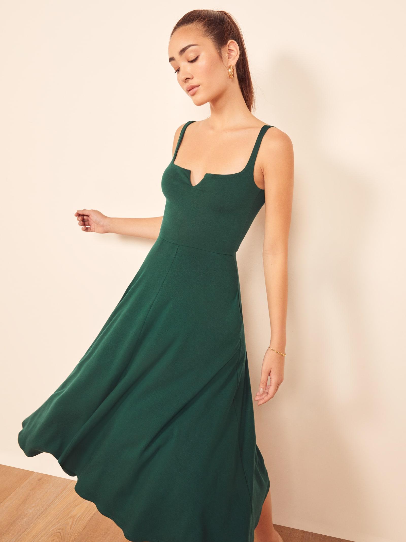 Reformation Zarina Dress in Emerald (Green) Lyst