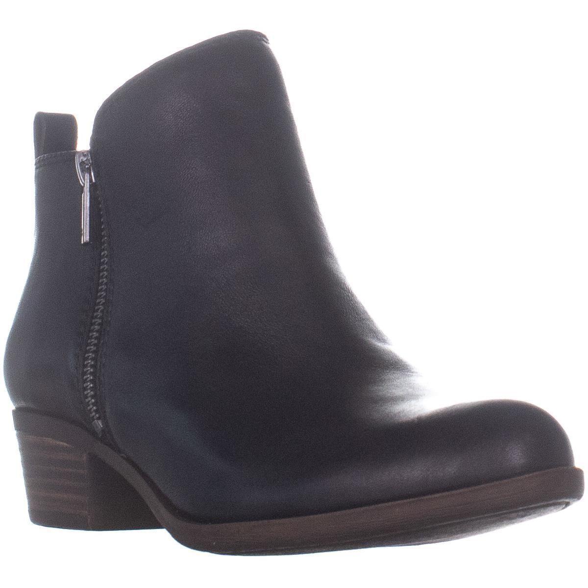 Lyst Lucky Brand Basel Side Zip Ankle Boots In Black