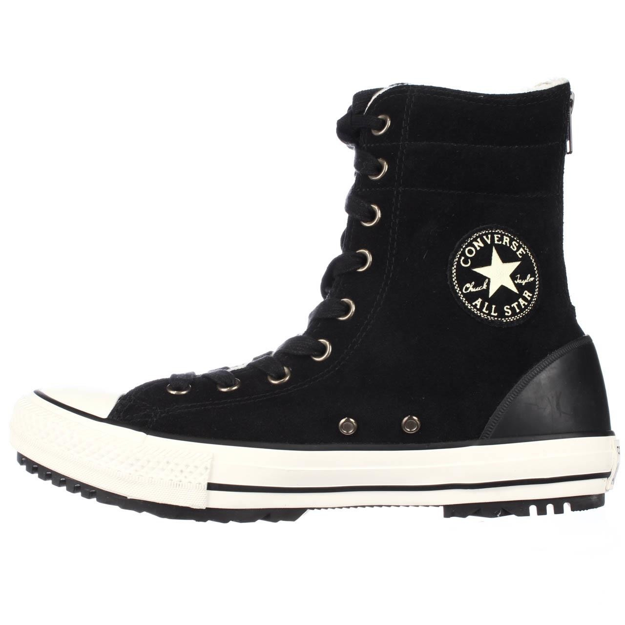 hi top fur lined converse boots