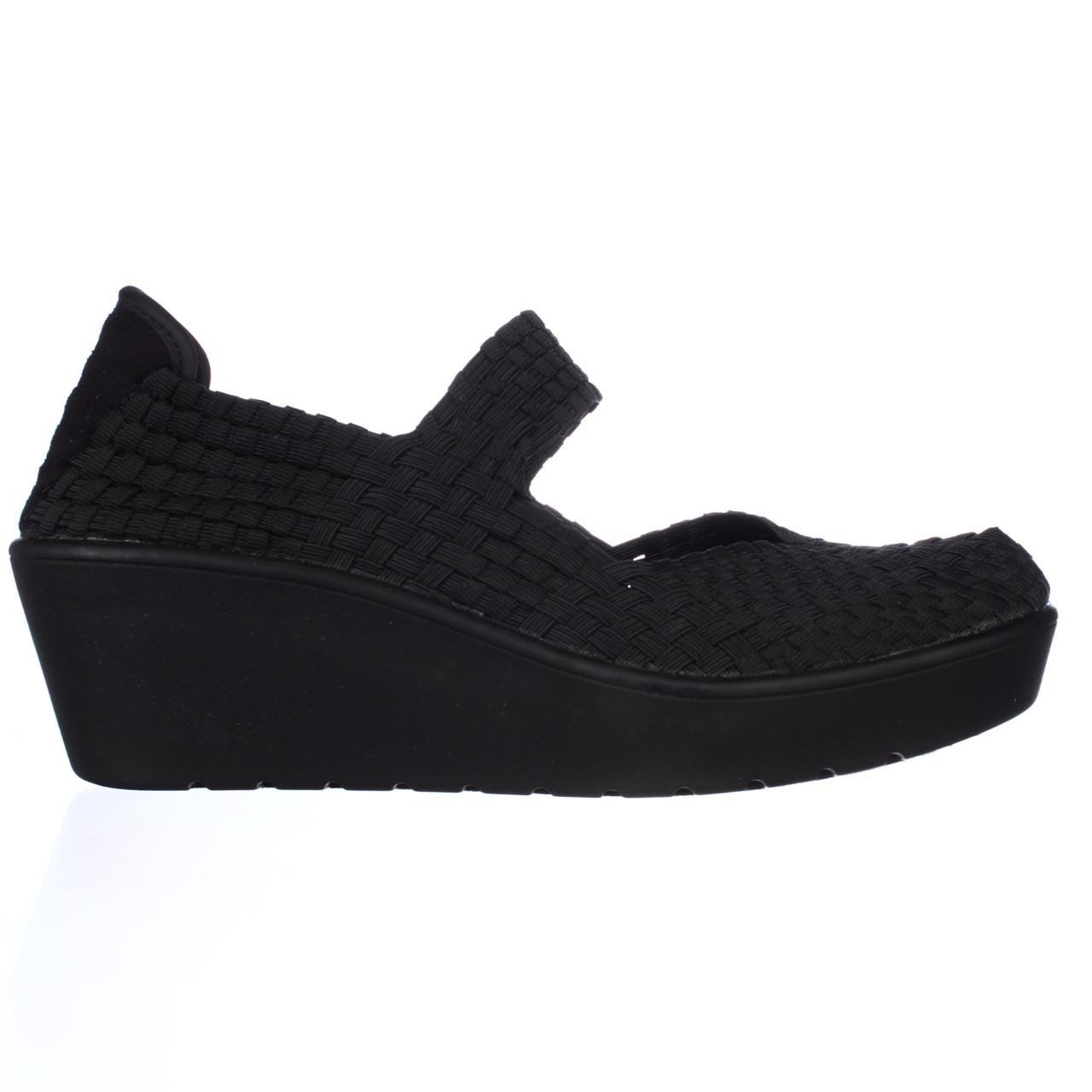 Steve madden Steven Brice Woven Stretch Comfort Mary Janes in Black | Lyst
