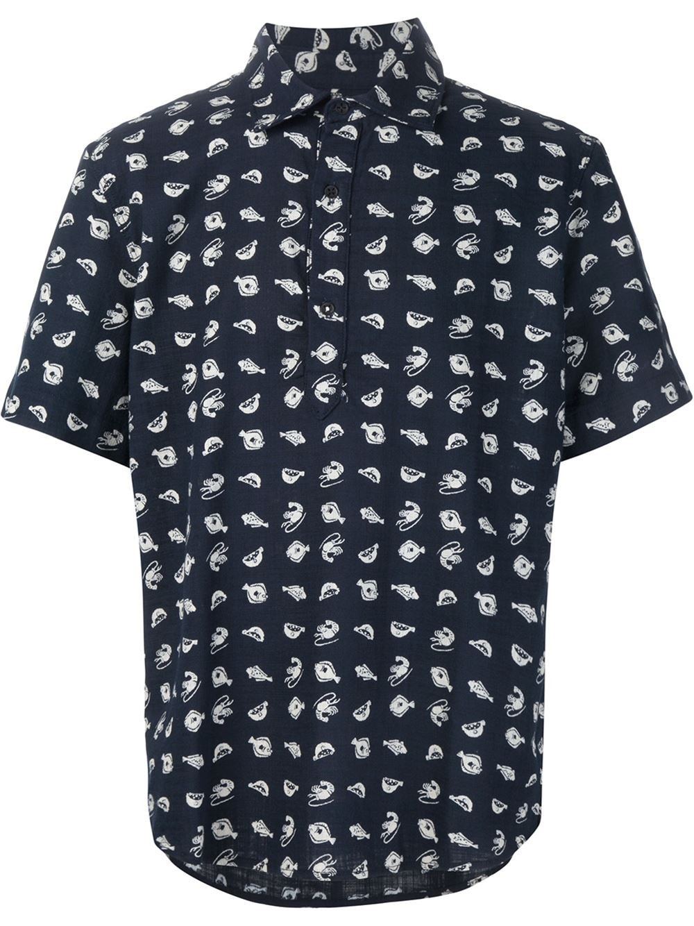 3x1 Fish Print Shortsleeved Shirt in Blue for Men Lyst