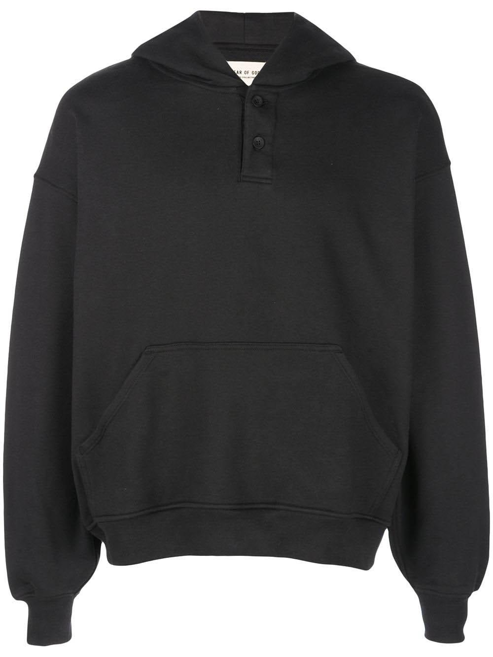 Fear Of God Everyday Henley Hoodie in Black for Men - Lyst