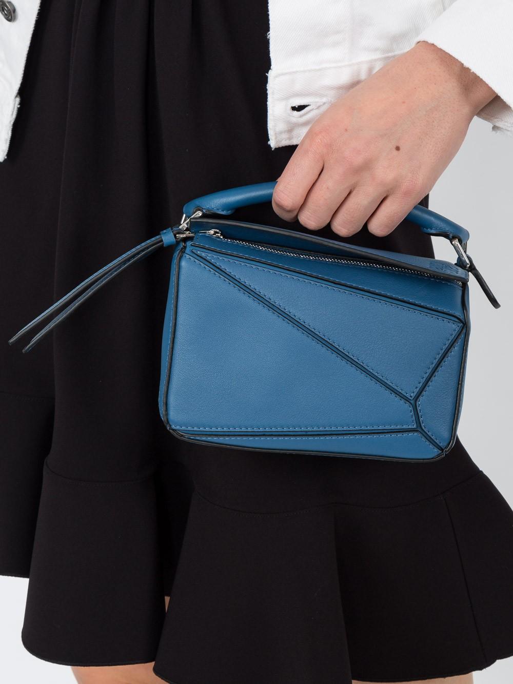 Loewe Puzzle Mini Bag in Blue - Lyst