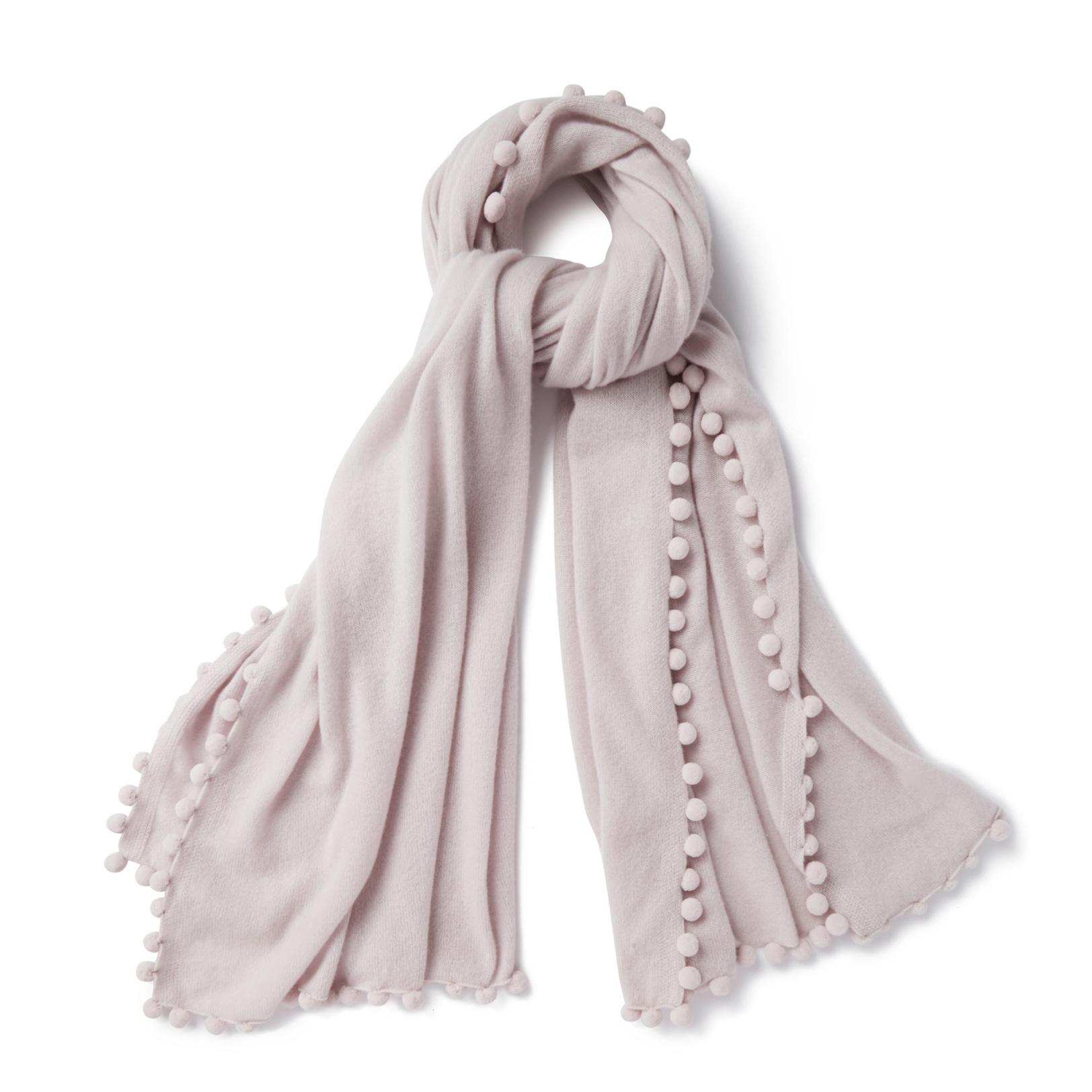 Lyst The White Company Cashmere Ultimate Pompom Shawl in Natural