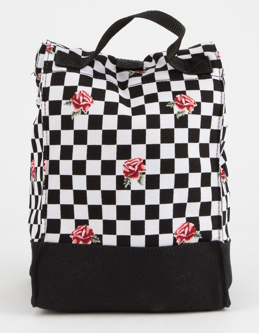 Lyst Vans Mow Rose Checkerboard Lunch Bag In Black Gallery