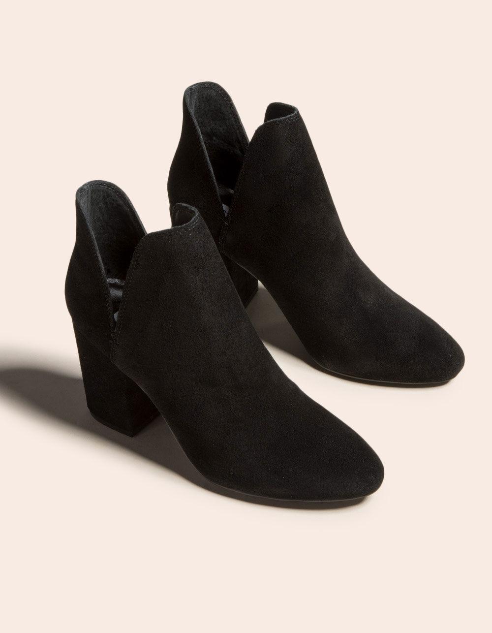 Steve Madden Suede Rookie Black Womens Booties - Lyst