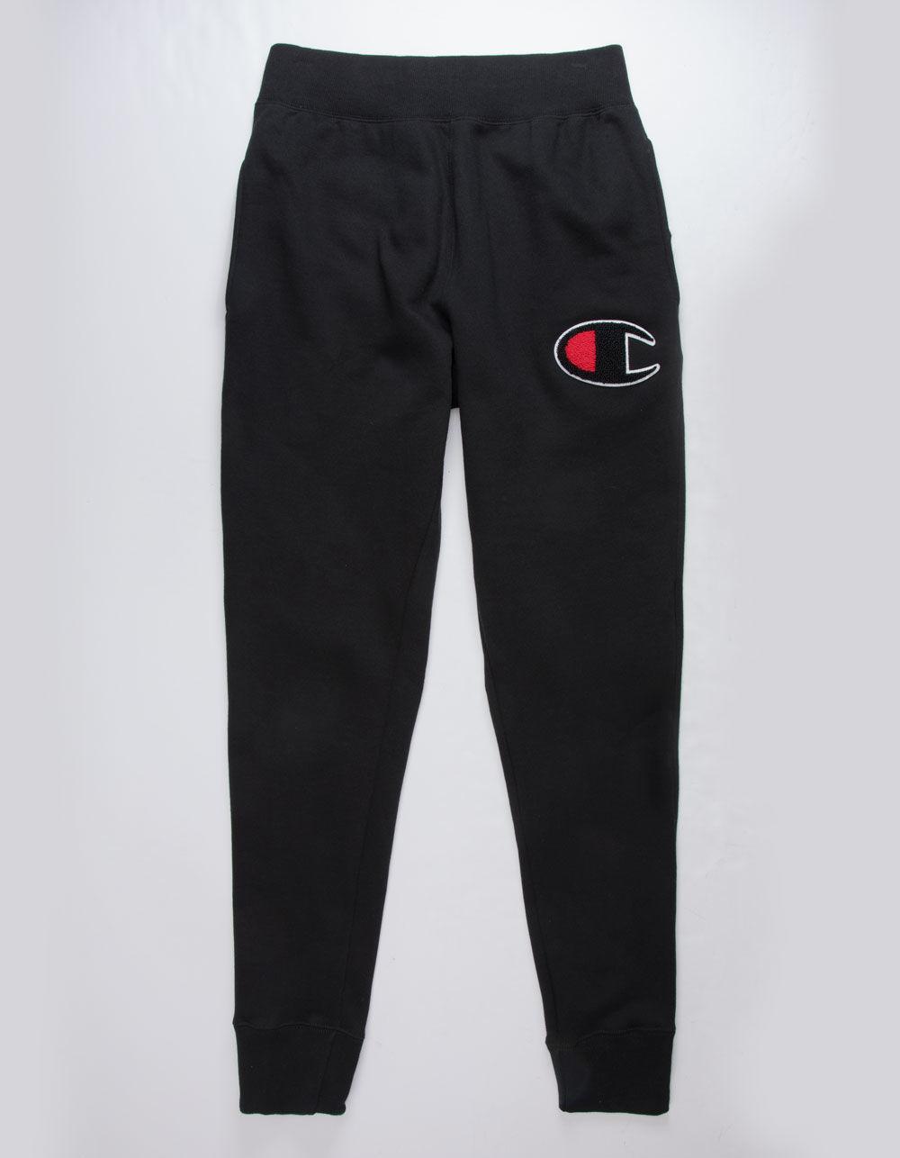 Lyst - Champion Reverse Weave Big C Chenille Logo Black Mens Sweatpants
