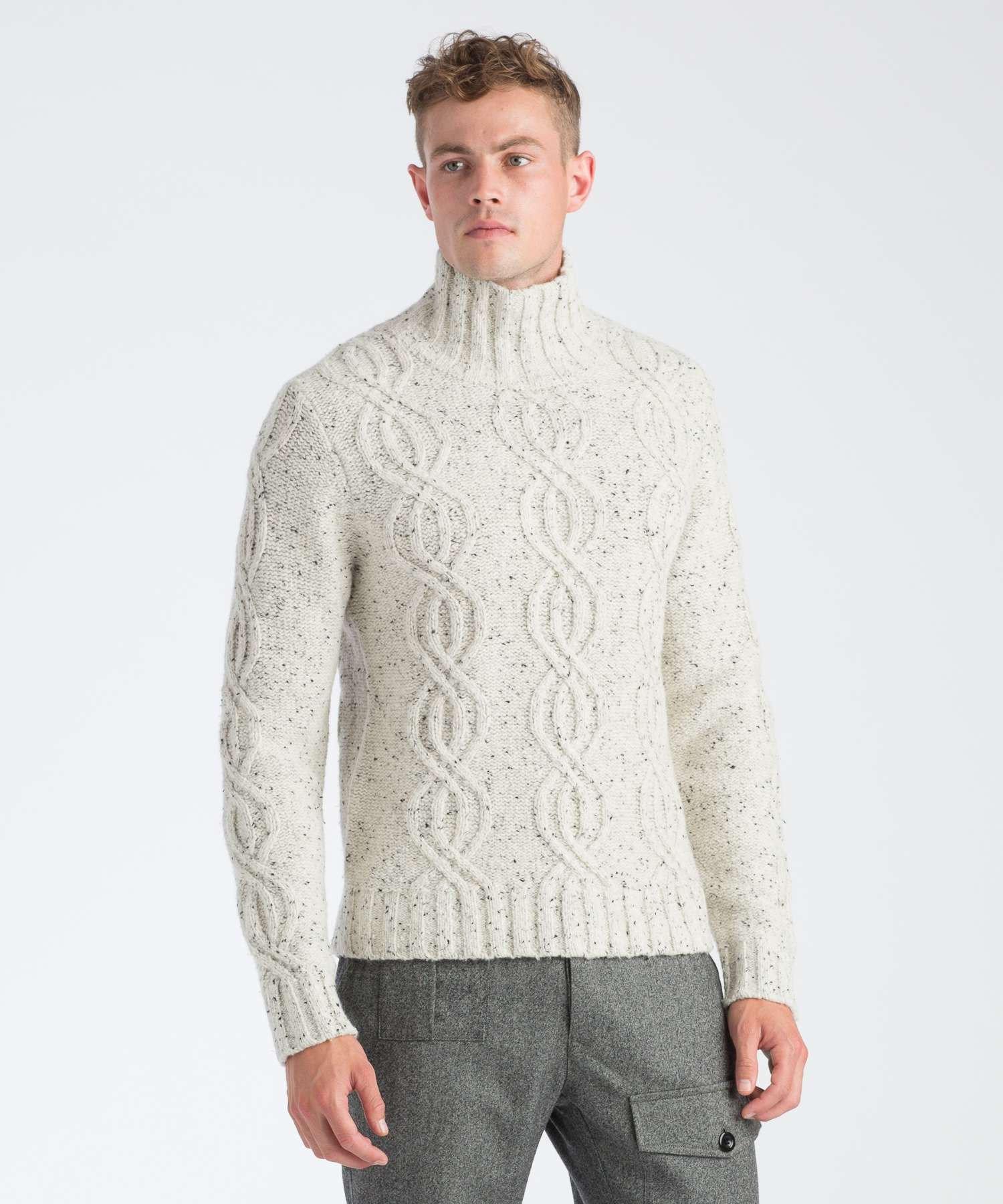 Todd Synder X Champion Wool Cable Turtleneck In Beige in Natural for ...