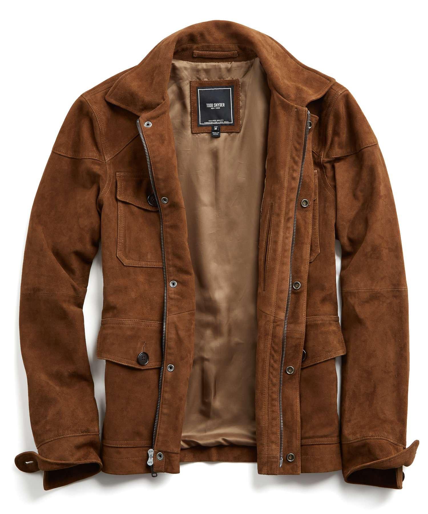Lyst - Todd Snyder Suede Quad Jacket In Tobacco in Brown for Men