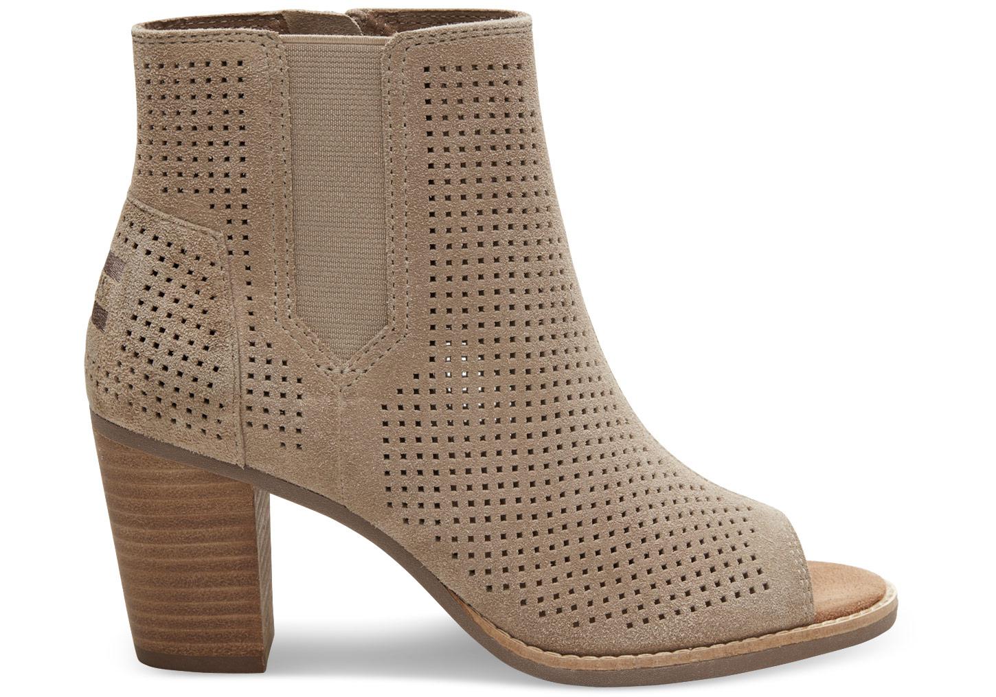toms peep toe booties