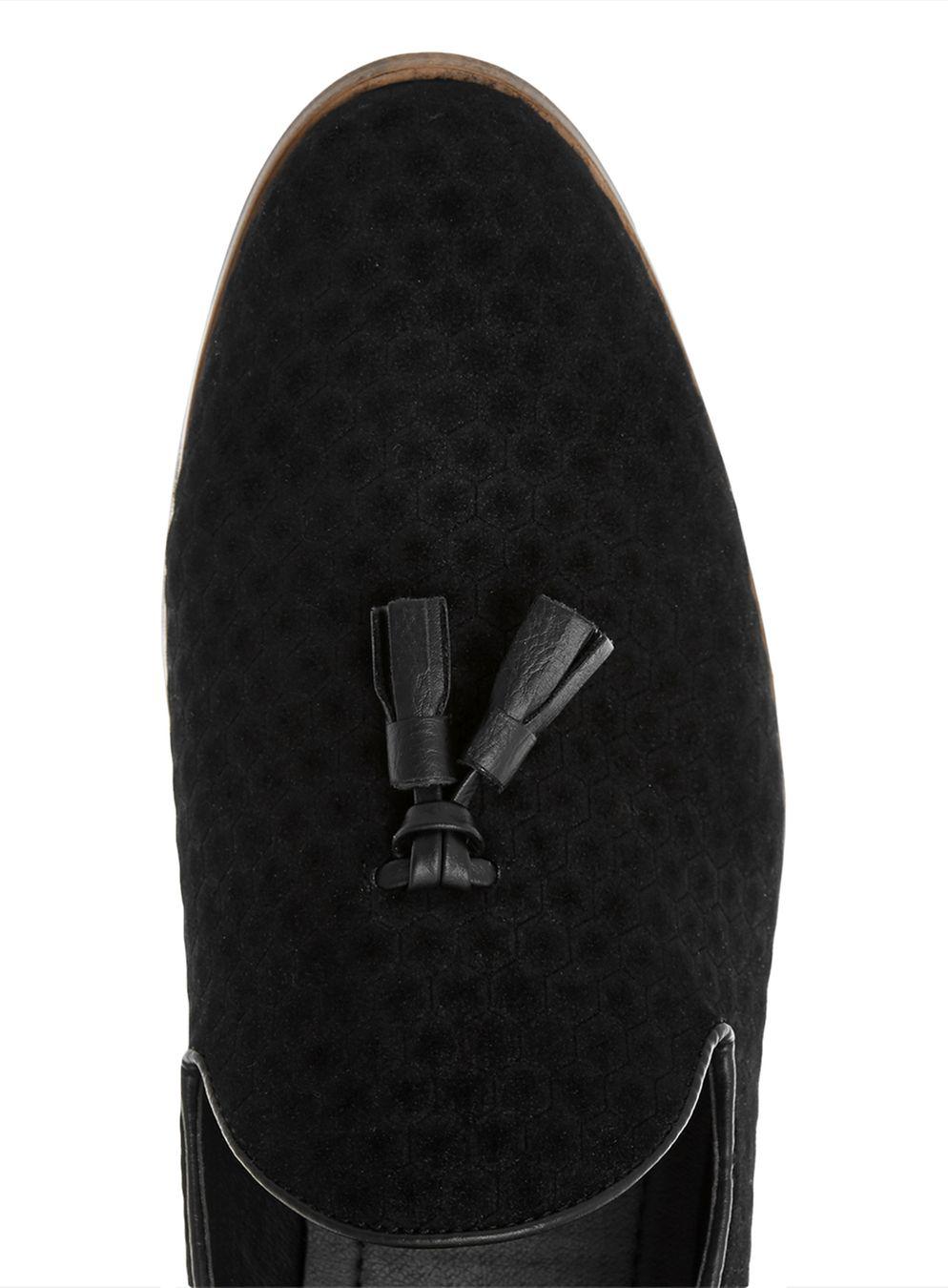 black tassel loafers mens suede