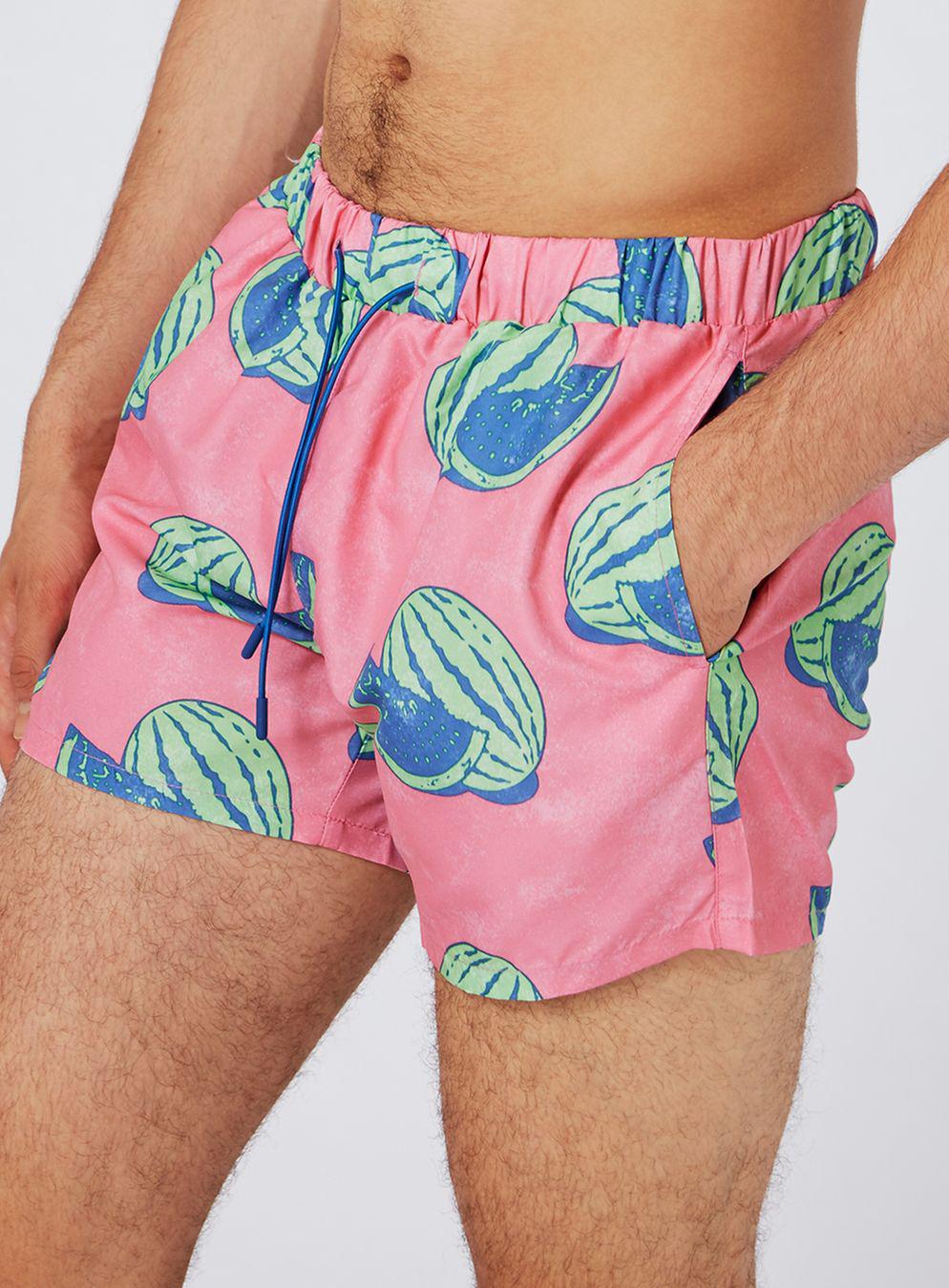 Lyst - Topman Pink Watermelon Swim Shorts in Pink for Men