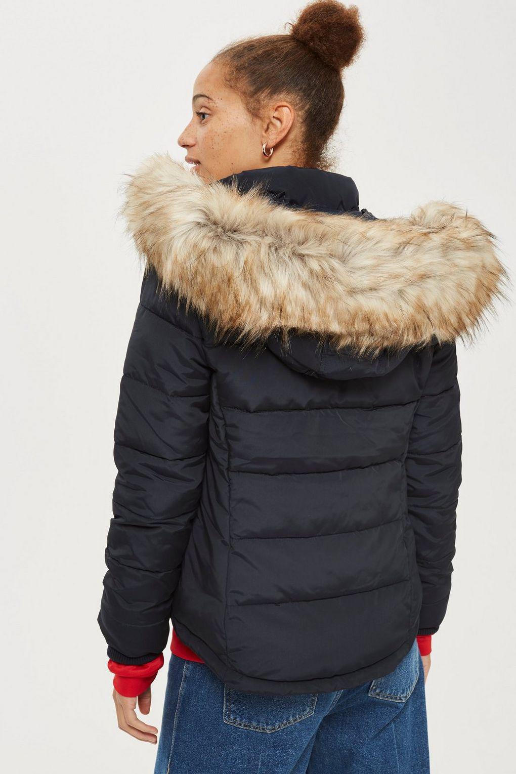 Lyst Quilted Puffer Jacket in Blue