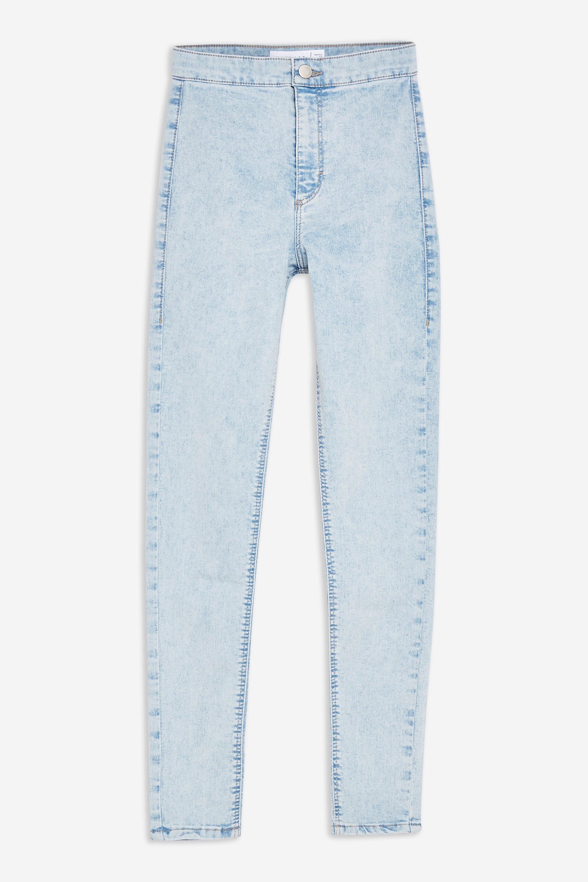 TOPSHOP Bleach Acid Wash Joni Jeans in Blue - Lyst