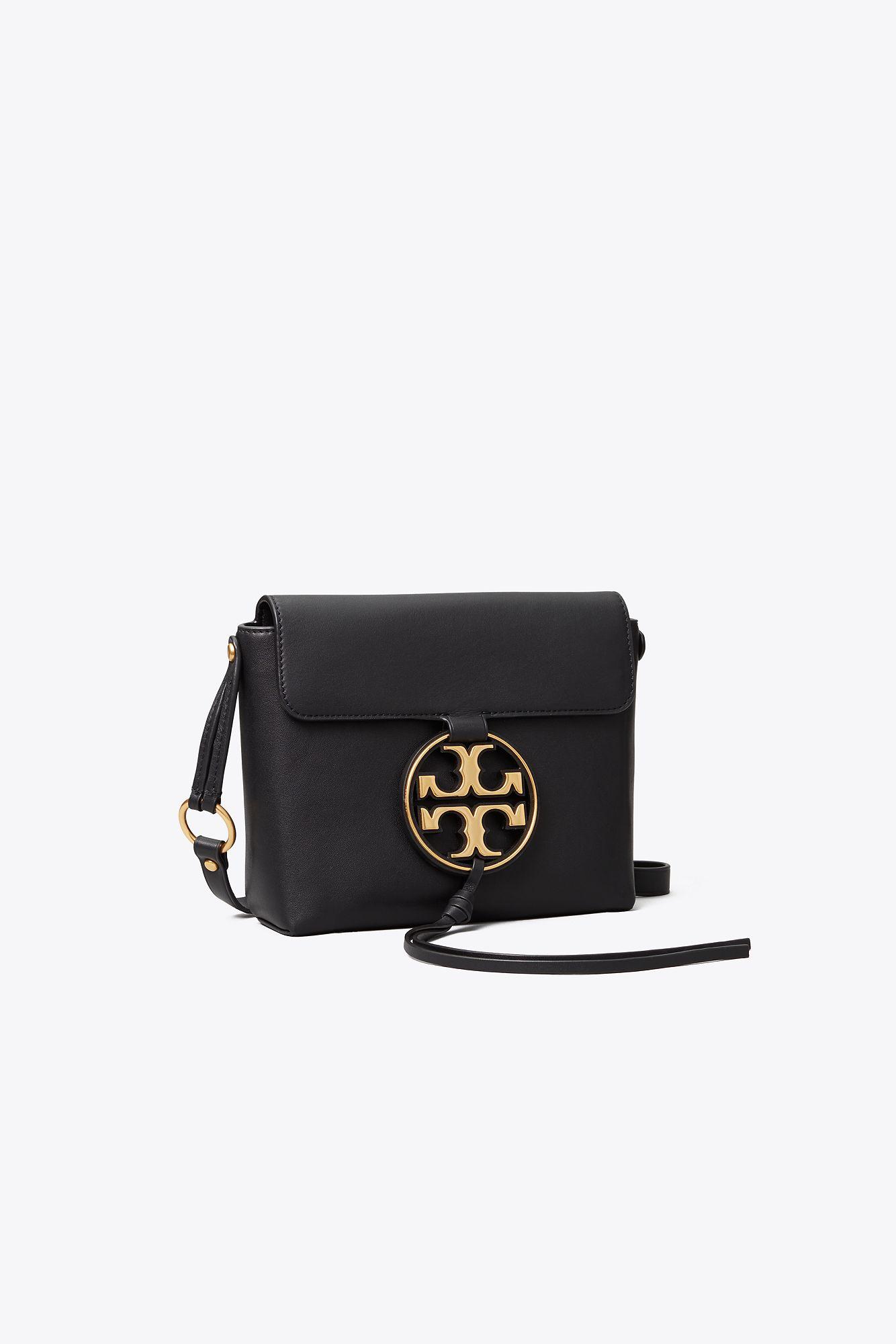 Tory Burch Miller Metal-logo Crossbody in Black - Lyst