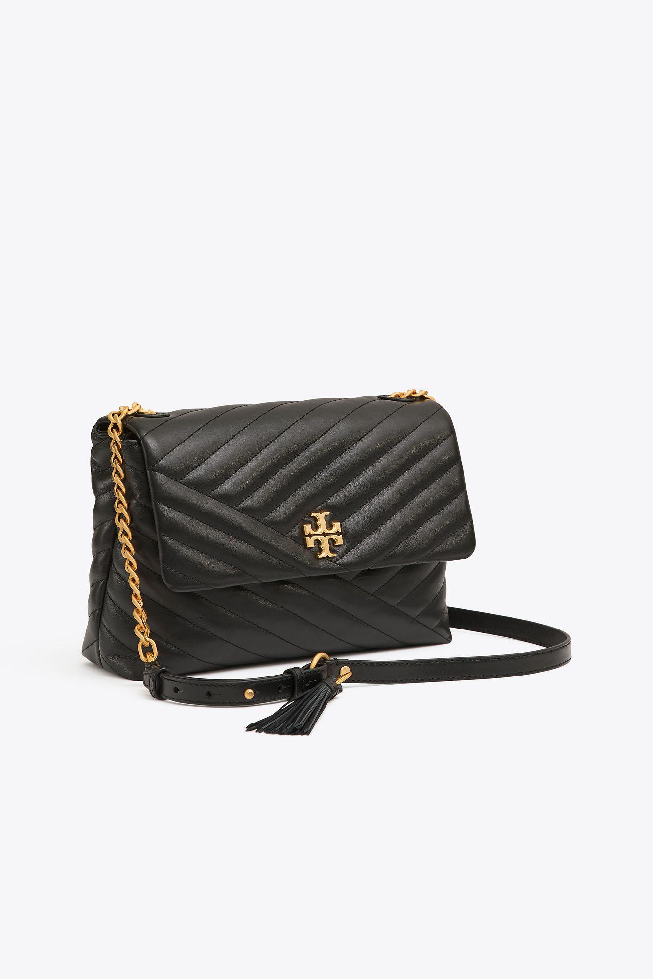 Tory Burch Kira Quilted Leather Shoulder Bag in Black - Lyst