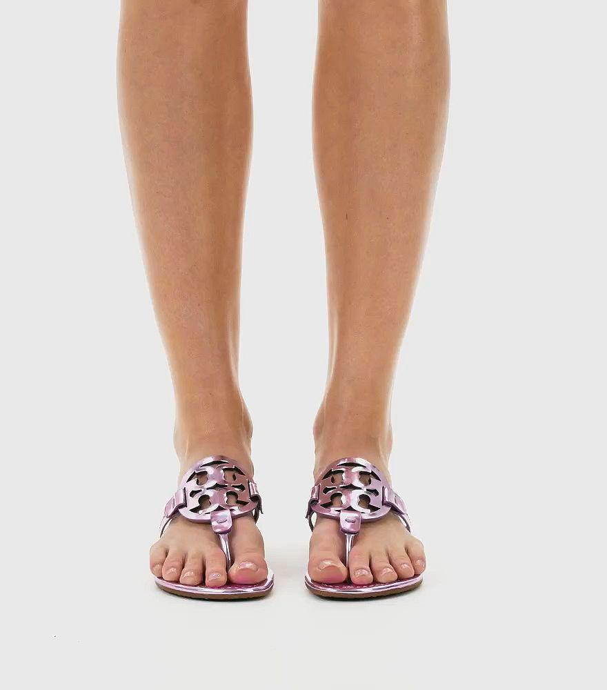 Lyst - Tory Burch Miller Sandal, Metallic Leather in Blue