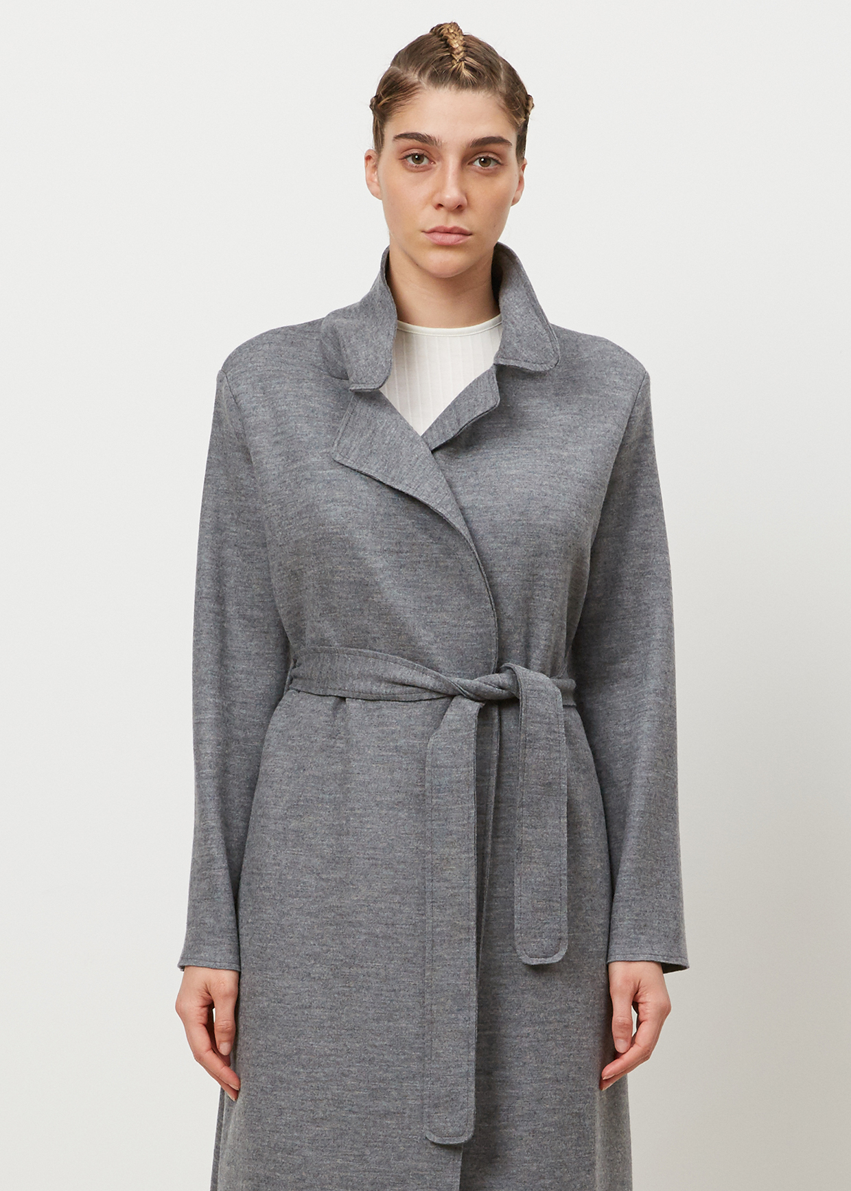 The row Medium Grey Melange Mertas Coat in Gray | Lyst