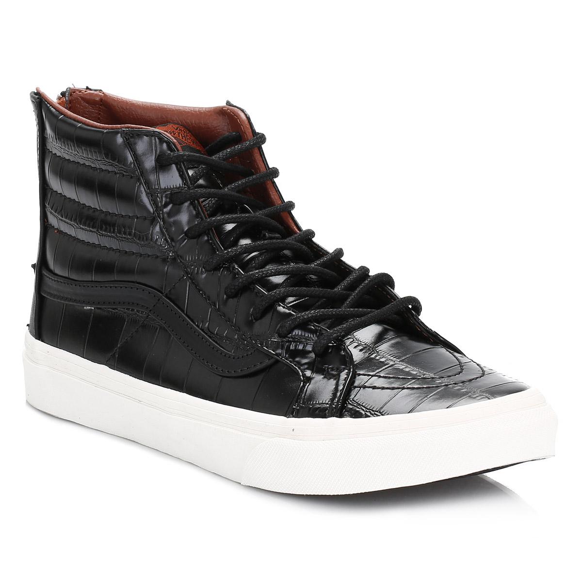 vans croc leather sk8 hi