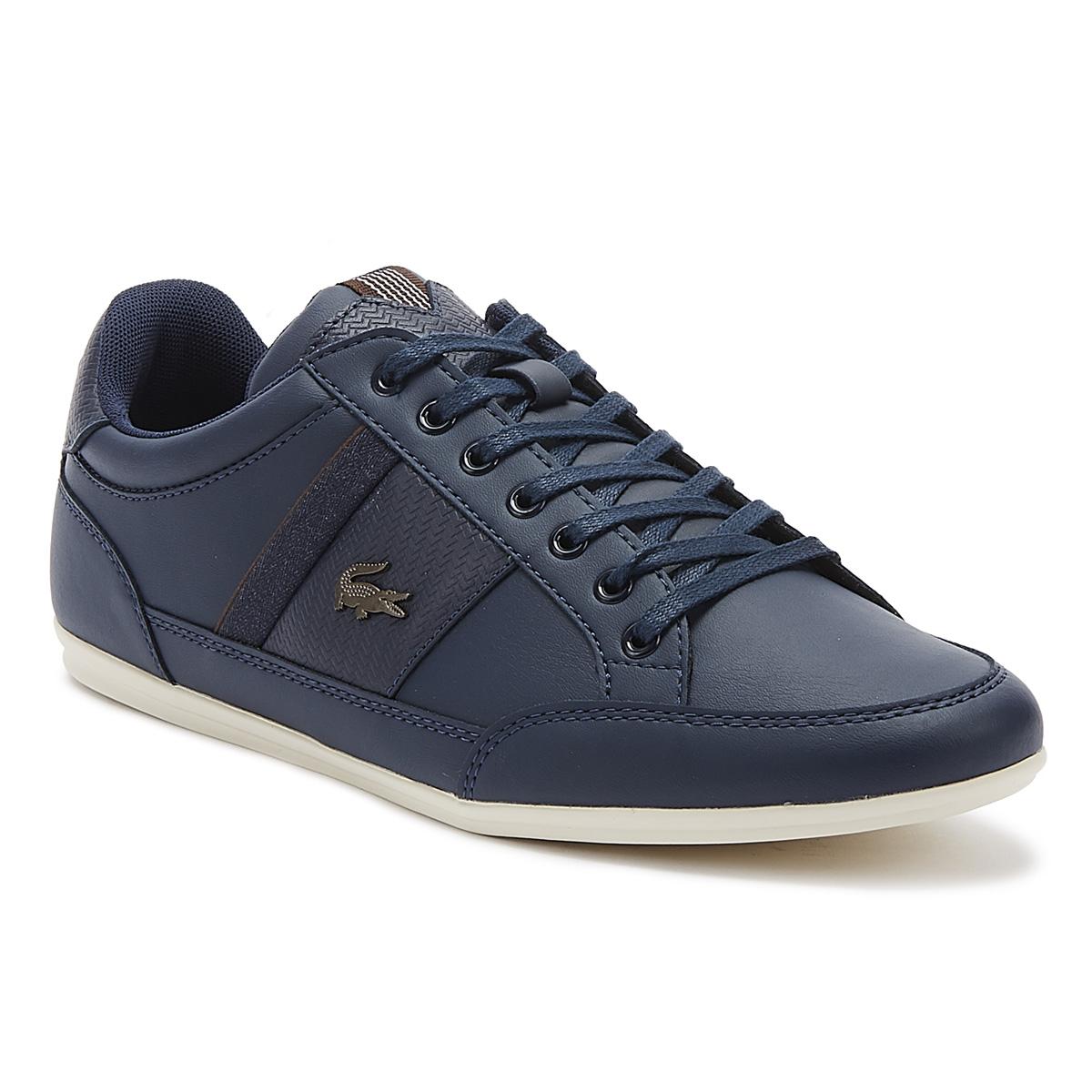 Lacoste Synthetic Chaymon 319 1 Mens Navy / Brown Trainers in Blue for ...