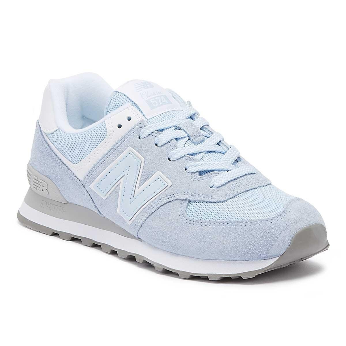New Balance Womens 574 Blue Classic Trainers in Blue - Lyst