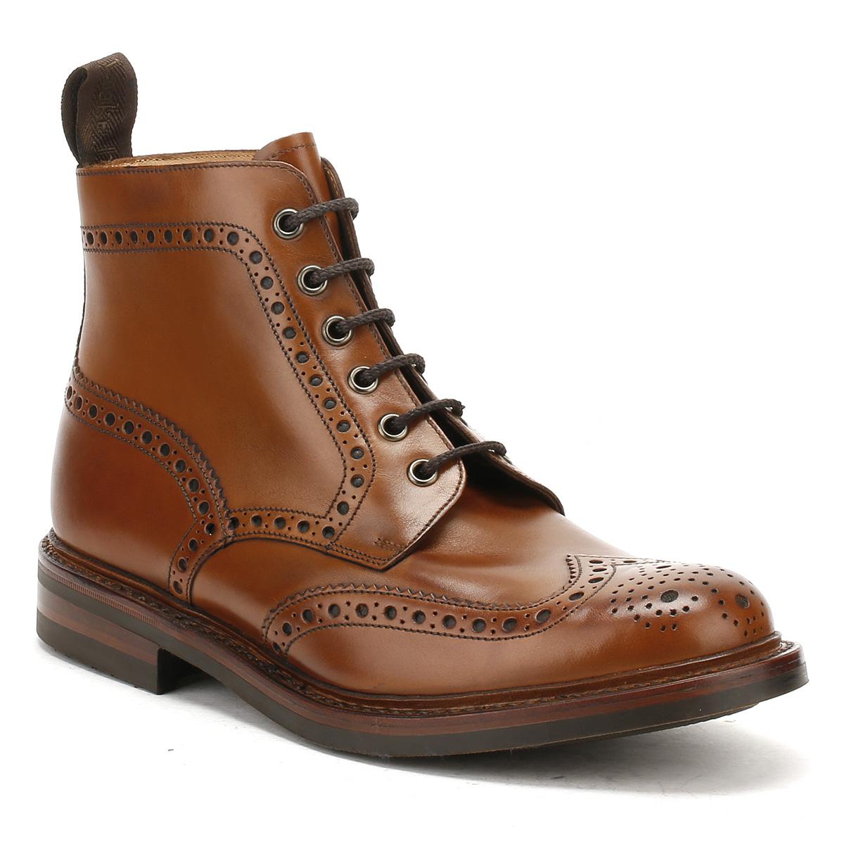 Lyst - Loake Mens Brown Calf Bedale Brogue Boots in Brown for Men