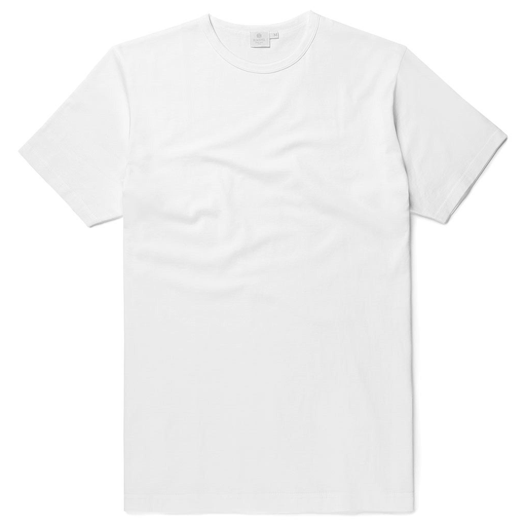 Sunspel White Soft Egyptian Cotton Crewneck Short Sleeve T Shirt in ...