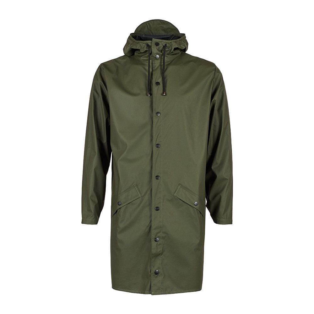 Rains Long Green Waterproof Raincoat in Green for Men Lyst