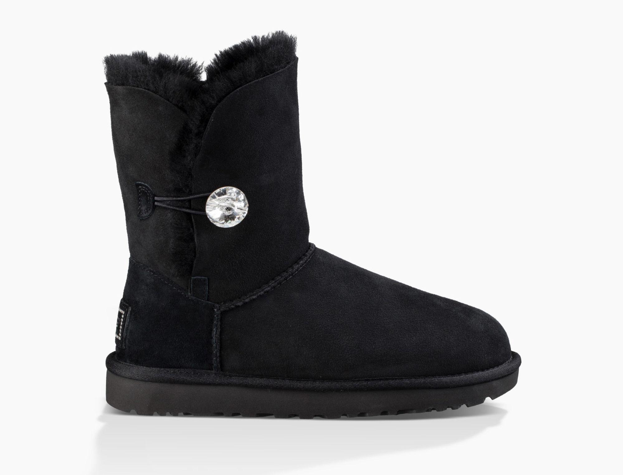 UGG Women's Bailey Button Bling In Black - Lyst