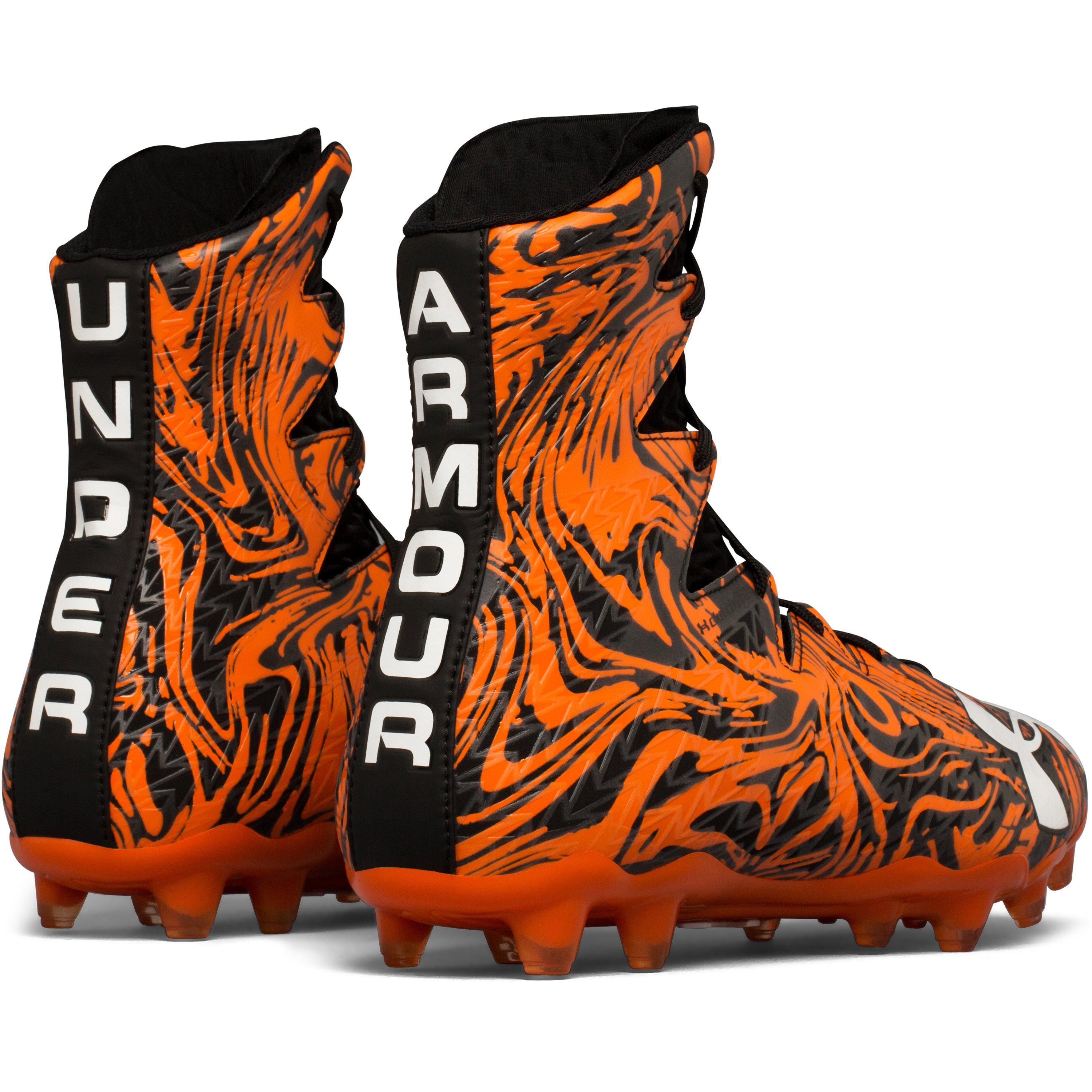 orange under armour baseball cleats