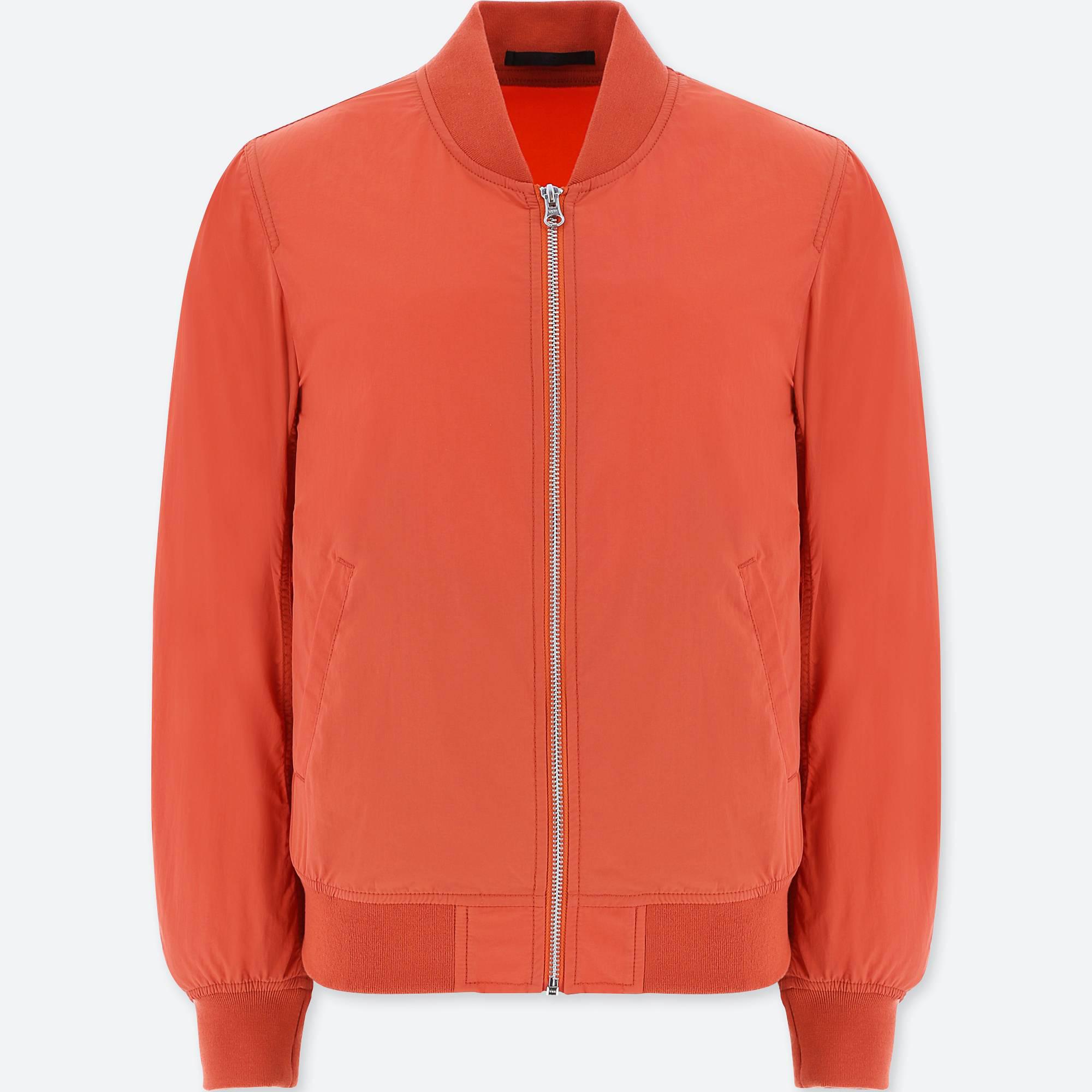 Lyst Uniqlo Bomber  Jacket in Orange 