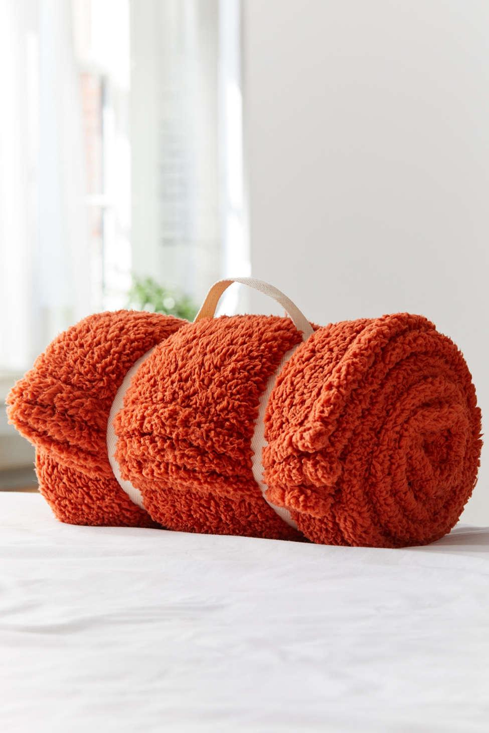 Urban Outfitters Amped Fleece Throw Blanket in Brown for Men Lyst