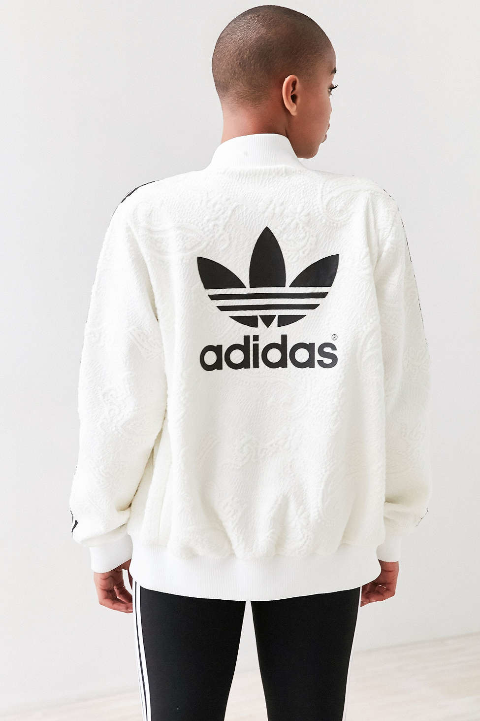 adidas white bomber jacket