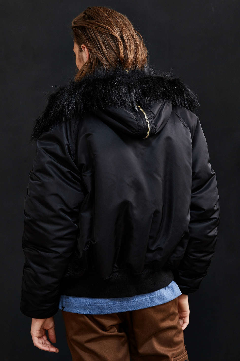 Lyst Alpha Industries N2b Short Waist Parka Jacket in Black