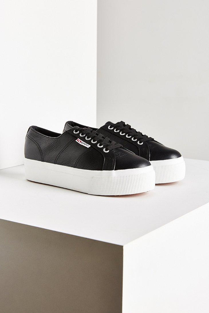 black superga platform trainers