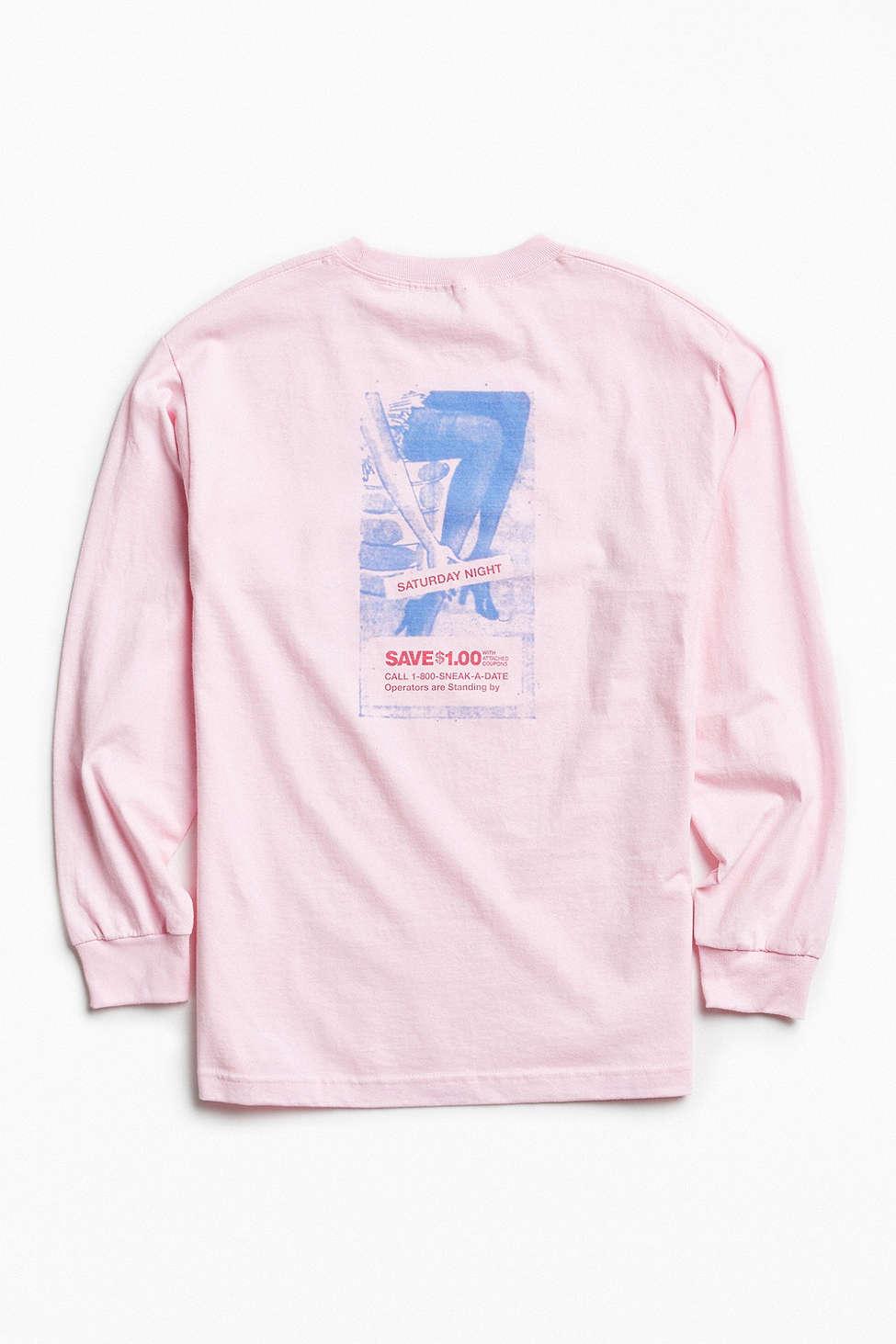 Altru Save $1.00 Long Sleeve Tee in Pink for Men | Lyst