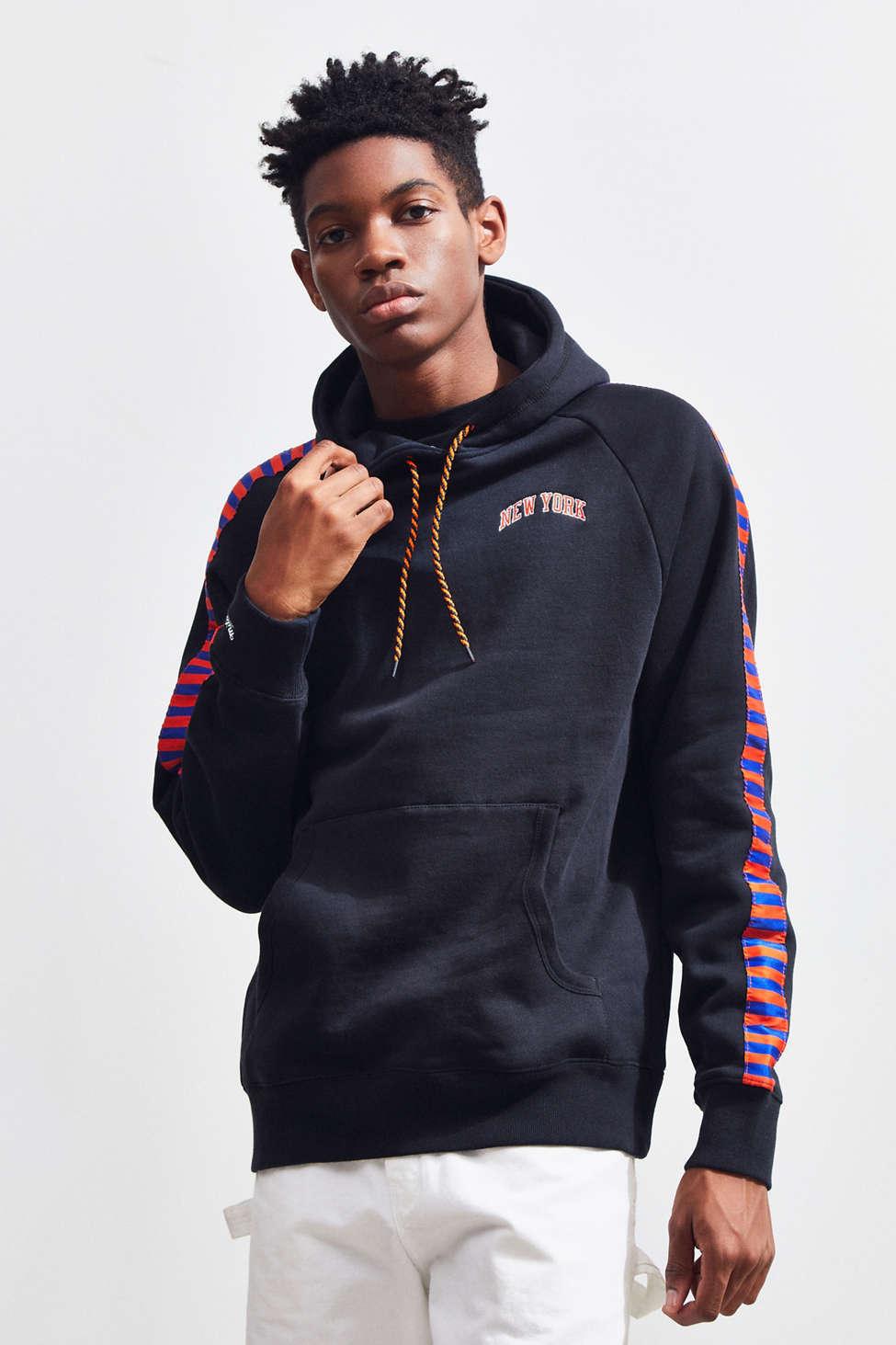 Mitchell & Ness New York Knicks Side Tape Hoodie ...