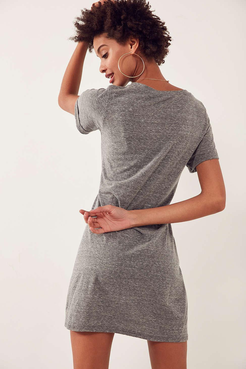 Honey Punch Knotfront Tshirt Dress In Gray Lyst