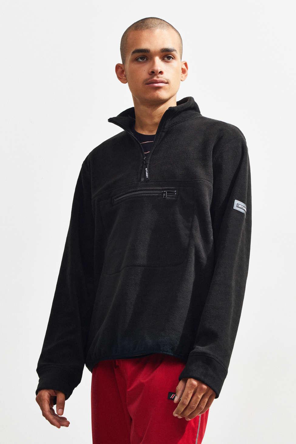 Download Lyst - Stussy Polar Fleece Mock Neck Pullover Sweatshirt ...