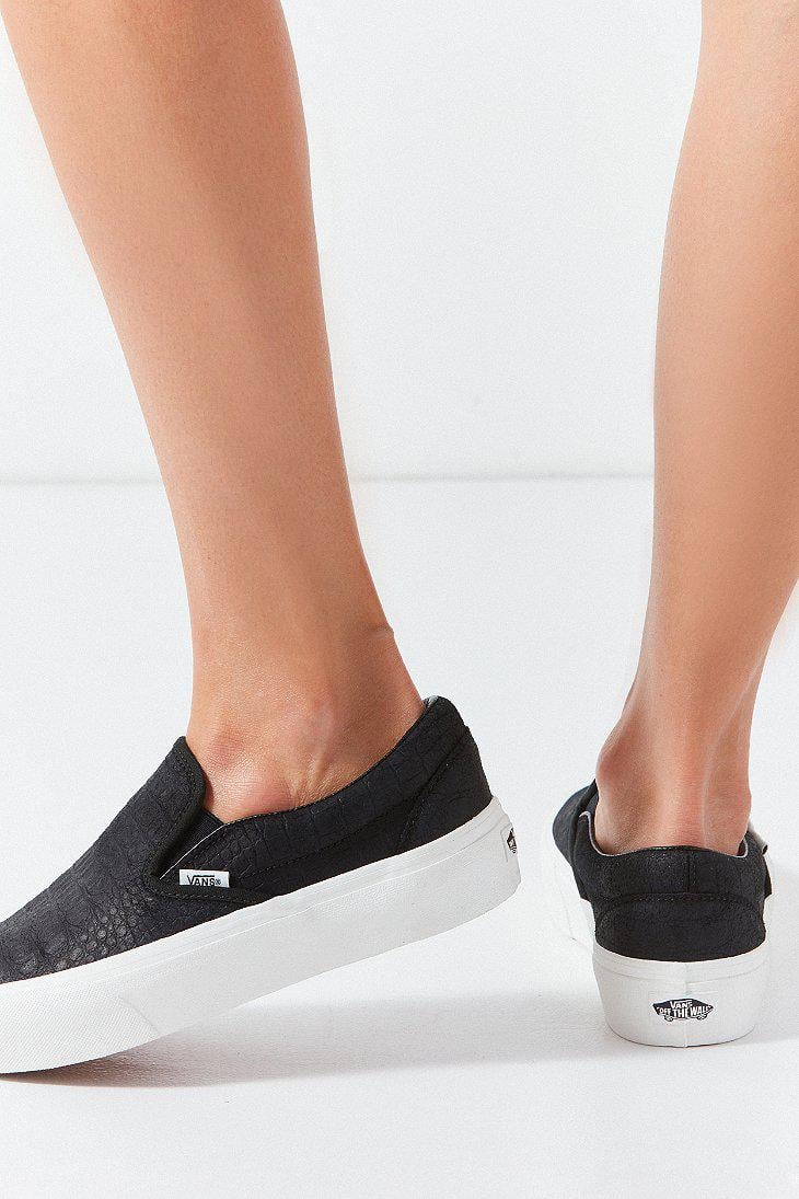 womens platform vans slip ons